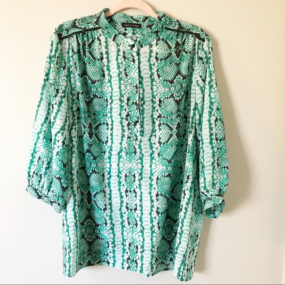 Violet + Claire Snake Skin Print Tunic